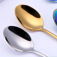 6pcs Cucharas De Crema De Acero Inoxidable 304 Cucharas De Café Con Mango Largo Utensilios De Cocina Ecológicos Y Resistentes - details 3