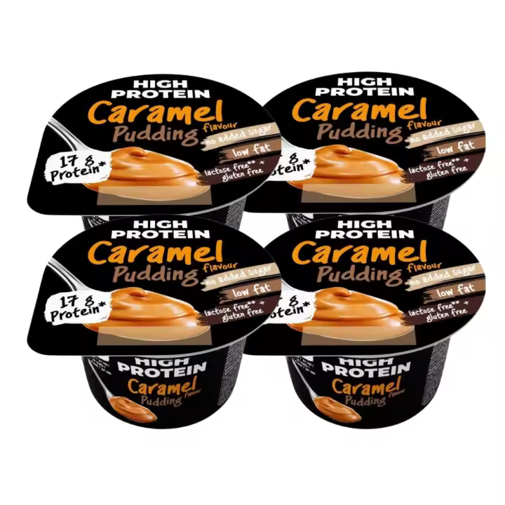 Pack 4x, Pudding Proteico Cremoso, 170g, SABOR: Caramelo, EHRMANN - 1
