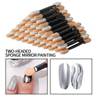 50Pcs/Lot Pincel De Uñas Con Esponja Doble Cara Aplicador De Polvo De Uñas Espejo Pigmento Fácil De Usar Herramientas Cosméticas Para Maquillaje - details 0