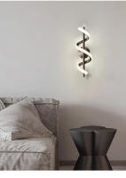 Lámpara De Pared LED Minimalista Nórdica Para Dormitorio Y Sala De Estar En Blanco Negro Y Oro Iluminación Decorativa Para Pasillo Y Corredor - details 6