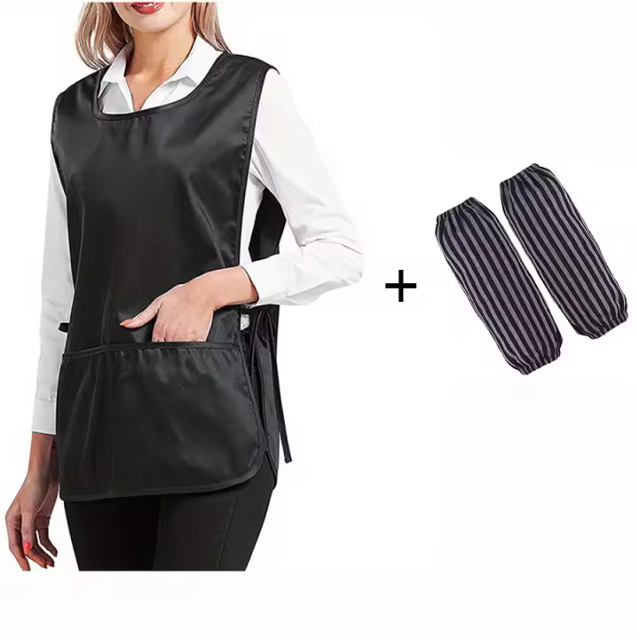 BOPORO Delantal Impermeable Unisex con Mangas y Bolsillos Profundos - 1