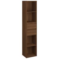 vidaXL Estantería madera contrachapada 36x30x171 cm Blanco, Negro, Roble Sonoma Mueble Almacenaje Estantería para Oficina, Estudio, Dormitorio Estantería/Librería/ mueble de Almacenamiento - details 5