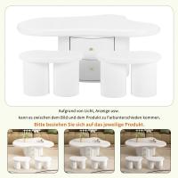 Mesa de centro en forma de Tubo irregular with 2 banquetas, 97 cm de largo, 67 cm de ancho, 32 cm de Bajo, Mesa de Centro Y 2 banquetas - details 4