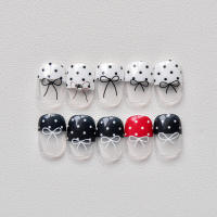 Adhesivo De Uñas Con Borla Negra Blanca Y Diamantes Dorados Plateados Decoración 3D Para Manicura Tamaño 10.3*8cm - details 2
