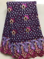 Tela De Encaje Africano De Algodón 2024 Nuevo Estilo Nigéria Suizo Con Piedras Para Costura Vestido De Navidad Para Mujer - details 3