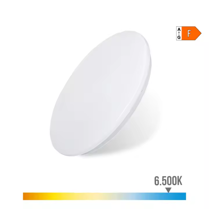 Edm Plafon/Aplique LED de Superficie 12W 6500K ø26,5x5,7cm - 1