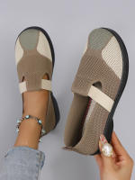 Zapatos Planos De Mujer Color Bloqueado Sencillos Y Moda Transpirables Para Primavera Y Otoño Cierre SLIP-ON Cómodos Y Prácticos - details 2