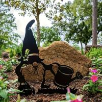 1pc Decoración De Jardín De Metal En Forma De Síntoma Navideño Grande Con Silueta De Gnome Para Adornar El Jardín Al Aire Libre - details 3