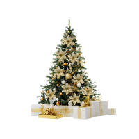 12/24pcs Flores De Navidad Con Brillo Decoración Para Árbol De Navidad Ornamentos Para Año Nuevo Falsas Flores De Fiesta Decoración De Invierno - details 4