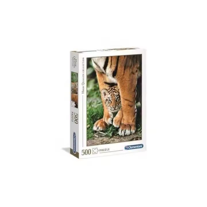 Puzle 500 piezas Tigre de Bengala con su madre de Clementoni - 1