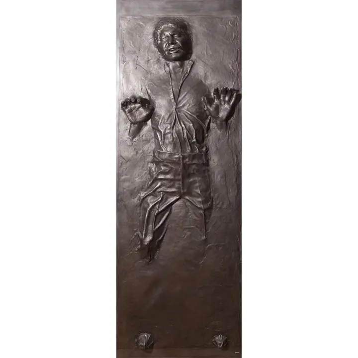 Oedim Pegatinas Vinilo para Frigorífico Han Solo en Carbonita | 185x70cm | Adhesivo Resistente | Pegatina Adhesiva Decorativa de Diseño Elegante - 1