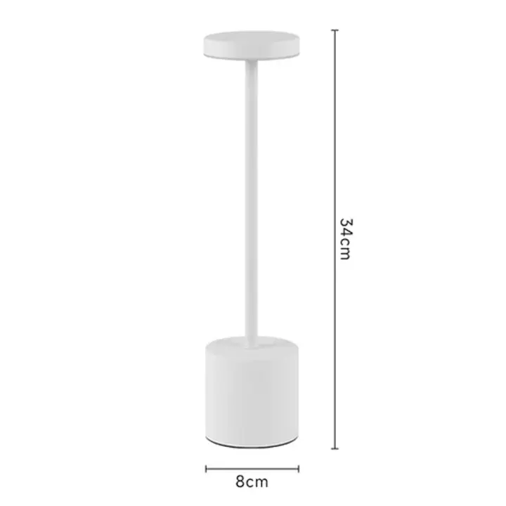 Lámpara De Mesa Recargable Con Sensor Táctil LED Luz Nocturna Sin Cable Para Lectura En Restaurantes Hoteles Bares Decoración De Dormitorios - 1
