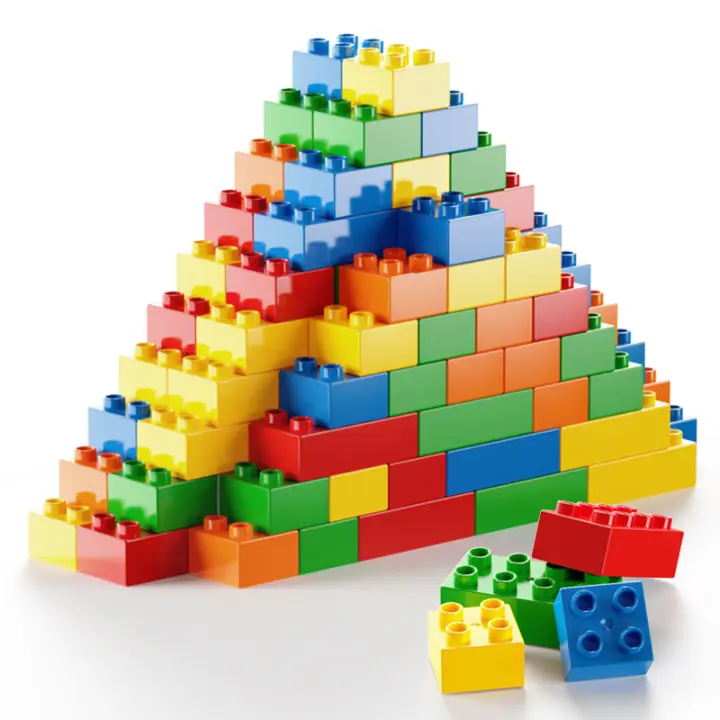 Bloques de construcción de partículas grandes, bloques de construcción básicos clásicos, 5 colores, 300 piezas, juguetes educativos para ensamblar - 1