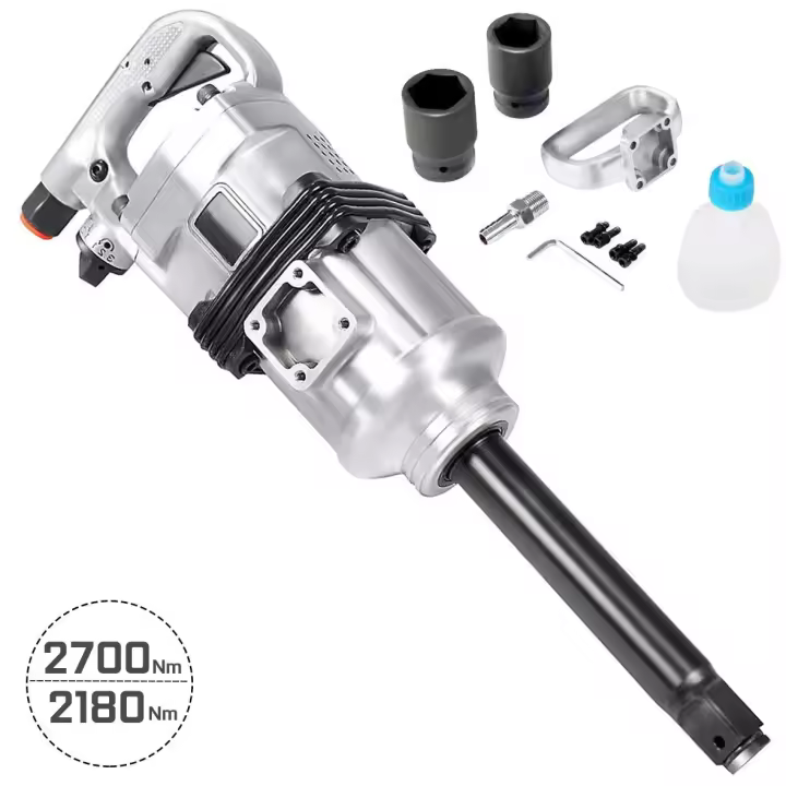 JOMAFA - Pistola de Impacto Neumática 2700 NM Afloje / 2180 Nm apriete, 4200RPM, Taladro de Impacto Manual, Ideal para Camiones, tractores, maquinaria industrial, Neumáticos y Equipo Pesado - 1120 - 1