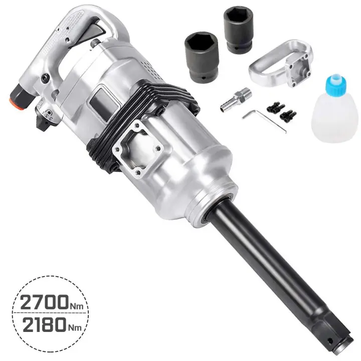 JOMAFA - Pistola de Impacto Neumática 2700 NM Afloje / 2180 Nm apriete, 4200RPM, Taladro de Impacto Manual, Ideal para Camiones, tractores, maquinaria industrial, Neumáticos y Equipo Pesado - 1120 - 1
