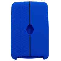 Banner - Funda silicona mando llave del coche 4 botones compatible con Renault y Dacia azul