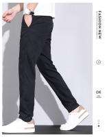 Pantalones Casuales De Algodón De Calidad Superior Para Hombres Estilo Recto Cierre De Cremallera Pantalones De Todas Las Estaciones - details 5