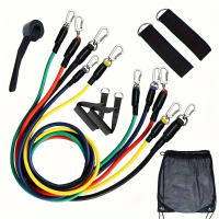 Set De 11 Piezas Bandas De Resistencia Para Ejercicio Elástico Equipo De Fitness Portátil Con Correa De Tobillo Expansor De Pecho - details 4