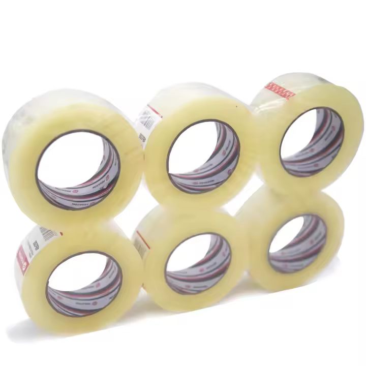 Various Cinta Adhesiva Transparente y Marrón (48mm 100m) (48mm 200m) Cinta Embalaje Cinta Adhesiva para Embalar Paquetes y Cajas de Envio Color Precinto Tranparentey Marrón 6 y 36 Rollo - 1