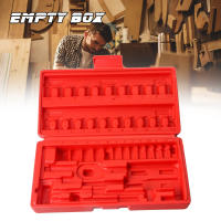 Caja De Herramientas Larga Y Espaciosa De 46 Piezas Material Plástico Ligeras Y Opacas Para Partes De Herramientas De Ratchett - details 1