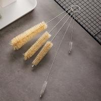 Cepillo De Limpieza Para Botellas Y Vajillas Eco-amigable De Acero Inoxidable Y Pelo De Cerdo Para Eliminar Residuos En Bocetos Pequeños Y Delgados Acceso a Ranuras - details 0