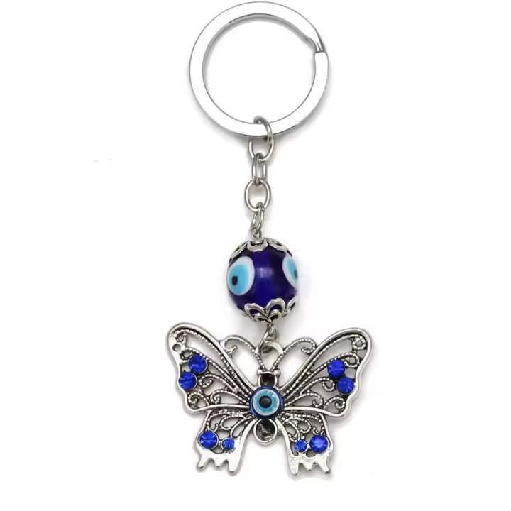 Collar de Mariposa con Cristal Brillante y Colgante de Aleación Dorada. - 1