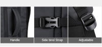Mochila Expansible de 40L con Puerto de Carga USB Bolsa de Laptop Impermeable Diseño Sólido - details 10