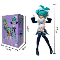 Figura De Colección Anime Hatsune Miku X Cinnamoroll 17CM Decoración Kawaii Regalo Para Niños Modelo De Acción Unisex - details 1