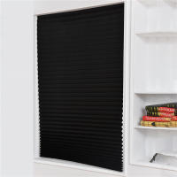 Cortina De Ventana De Plegado Negro Para Sala De Estar Y Baño Sin Perforar Adhesiva Cortina De PVC Decorativa Y Ocasión De Iluminación - details 2