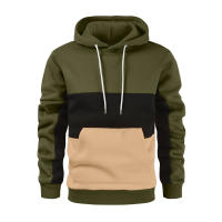 Sudadera con capucha de gran tamaño con costuras para hombre, de moda de otoño e invierno, a juego con colores - details 9