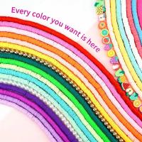 Kit De Hacer Pulseras Con 4200 Piezas De Cuentas De Arcilla Polimérica En 28 Colores Cuentas Planas Y Redondas Para Joyería Para Niñas - details 5