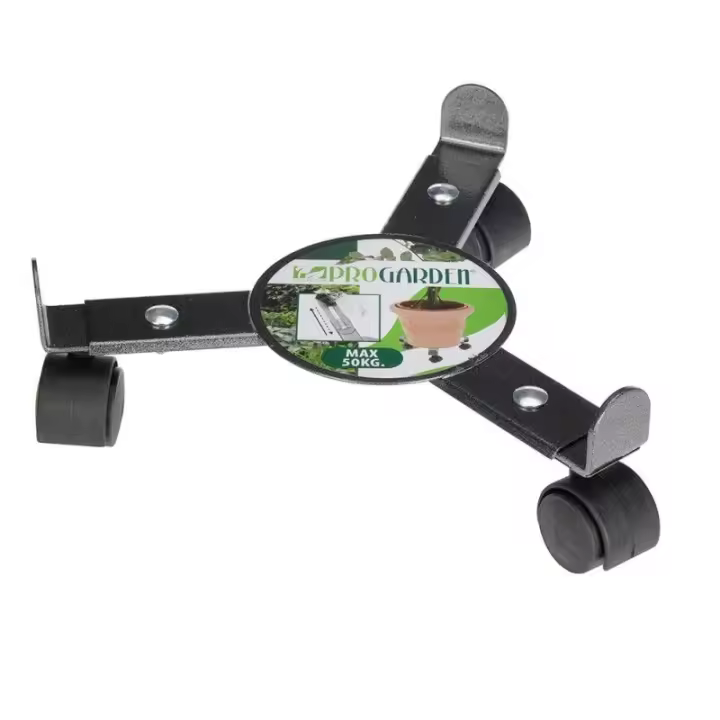 Ipae-Progarden Base de 3 Ruedas Metálicas Ajustable 22,5-30cm - Herramientas de Jardinería - 1