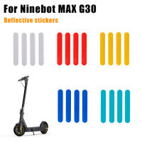 Juego De 4 Pegatinas Reflector Eficientes Para Ruedas Delanteras Y Traseras De Scooter Eléctrico Ninebot Max G30 Cubierta Protectora Antipolvo - details 0