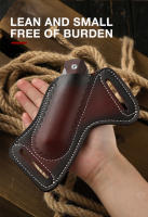 Cubierta De Cinturón De Cuero Vintage Para Herramientas Al Aire Libre Bolsa De Almacenamiento EDC Porta Knives Mini Plegables Soporte De Cuero Vaca Para Cuchillos - details 3