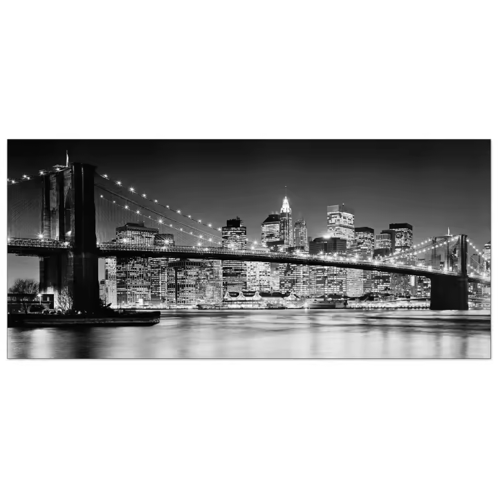 Panel decorativo de ciudad, listo para colgar. SILBERMAN-Puente Brooklin 2007 - Cm 92x41 - 1