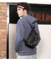 Bolsa Bandolera Para Hombre En Nylon Bolsa De Hombro Cruzada Pequeña Rucksack De Viaje Estilo Casual Con Bolsillos Internos Y Exterior - details 18