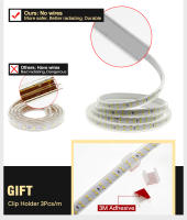 Tira De Luz LED Flexible 220V Doble Fila SMD2835 180Leds/m Impermeable Con Enchufe EU 1-15M 3000K 4000K 6000K Para El Hogar - details 10
