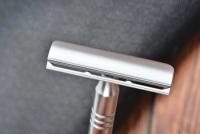 Afeitadora De Seguridad Para Hombres YAQI Matte Chrome Color AC Hoja Excalibur Individual Material De Zinc Aleación Y Latón - details 6