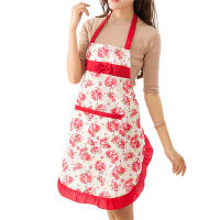 Delantal Floral Para Mujer Con Bolsillo Resistente Al Agua Y Grasa Para Cocinar Y Hornear Anti-suciedad Para La Cocina - details 6