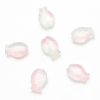 30Pcs Colgante De Vidrio Colorido Para Pulsera DIY Agujero Medio Pez Gradiente 10x14 Pulgadas Adornos De Moda Sin Metal Proveniente De China Continental - details 7