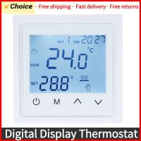 Termostato Digital Inteligente 16A Para Calentamiento Por Piso Con Pantalla Táctil LED Sensor NTC Control De Calor Eléctrico Para El Hogar - details 0