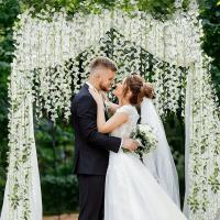 Guirnalda De Wisteria Artificial 40 Ramas 6 Pies Flores Blancas De Seda Para Arco De Boda Fiesta Jardín Hogar - details 0