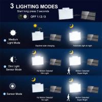 1PC Luz Solar Exterior Impermeable Con Sensor De Movimiento Y Control Remoto 3 Modos 192 LED Para Patio Garage Jardín - details 10