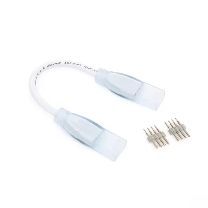 Ledkia Conector doble con cable para Tira LED RGB 220V AC SMD IP65 RGB - 1