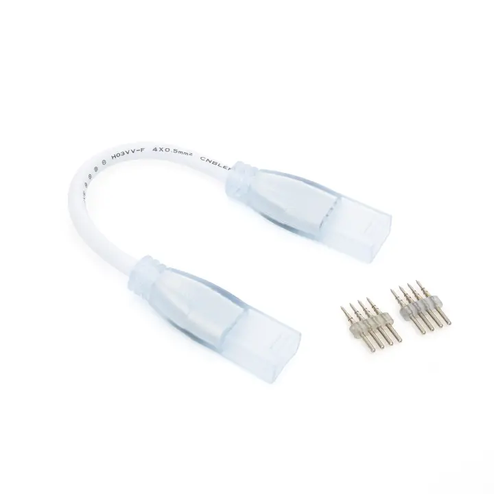 Ledkia Conector doble con cable para Tira LED RGB 220V AC SMD IP65 RGB - 1