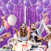 Juego De 1 Pieza De Cortina De Foil Dorado De 9.8 Pies Para Fondo De Fotografía De Cumpleaños Decoración De Fiesta Streamers De Aluminio - details 39