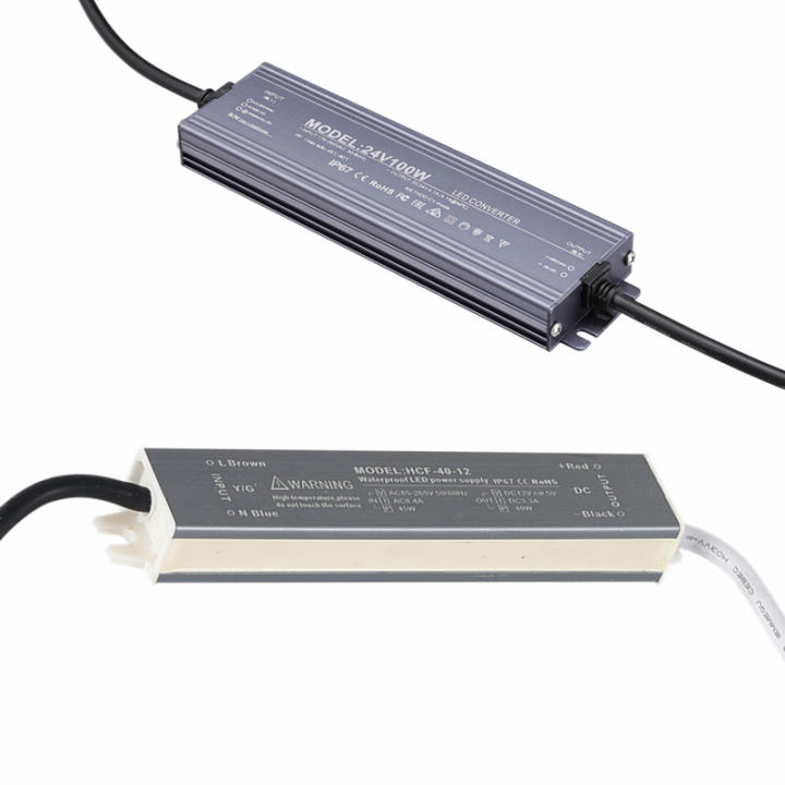 Transformadores AC DC Impermeables 220V a 12V 24V Suministro De Energía De Pulsación Para Iluminación De Hogar Y Tiras De Luz Con Dimmer 200W 300W 400W 500W