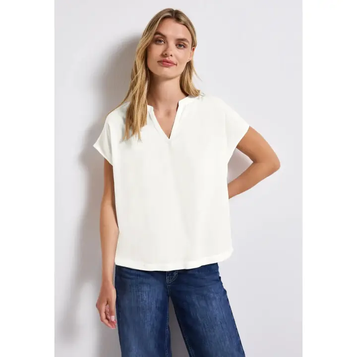 Street One Mod. PS345728 - Blusa lisa con escote abierto y hombros caidos para mujer - 1