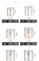 Taza De Camping Con Manija Y Tapa Plegables De Titanio Keith 220ml-500ml Para Viajes Y Senderismo Material Resistente Al Agua Y Al Calor - details 10