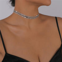 Collar De Cadena De Diamantes Geométricos Para Mujer Vintage Cristal Hueco Salón De Moda Aesthetic Joyería De Cuello - details 2